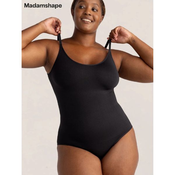 Bodysuit met ronde hals en dunne bandjes