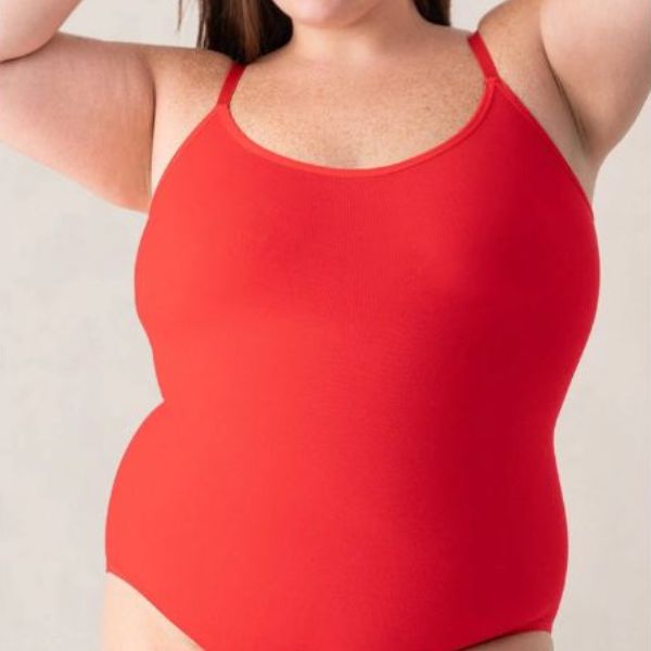 Bodysuit met ronde hals en dunne bandjes