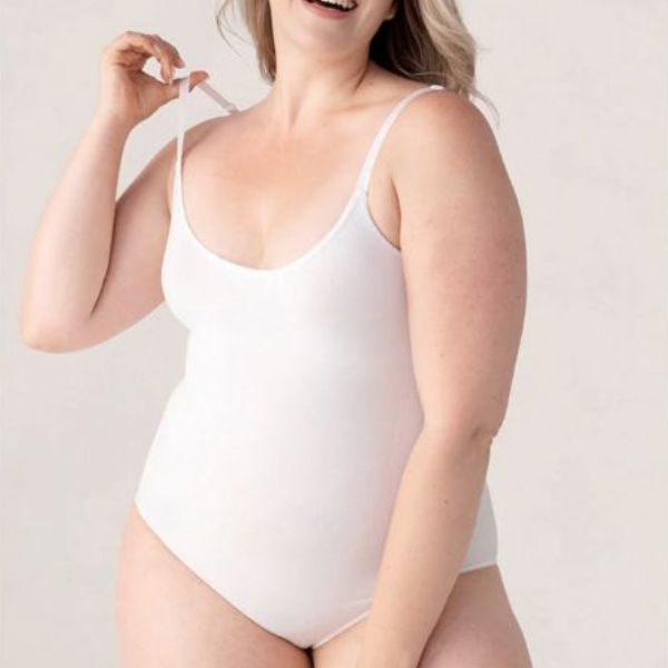 Bodysuit met ronde hals en dunne bandjes